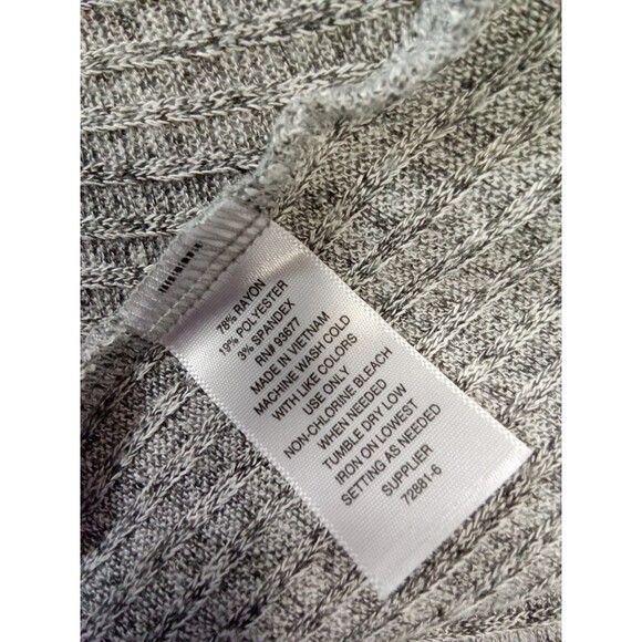 Anna Womens Medium gray ribbed wrap  long sleeve‎ v neck 90's - Picture 6 of 6